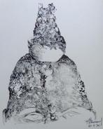 FRANS MINNAERT / FIGUUR / ORIGINEEL WERK / 40x30cm / SIG, Enlèvement ou Envoi