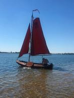 Houten platbodem zeilboot, Watersport en Boten, Ophalen, Gebruikt, Benzine, Tot 6 meter