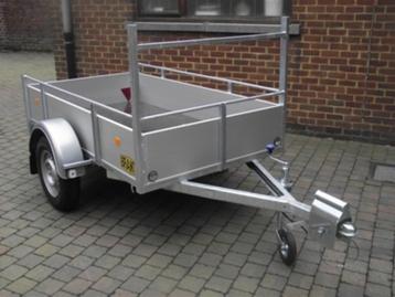 Verhuur enkelas bakaanhangwagens 2 x 1,25m te 9300 Aalst, Ophalen
