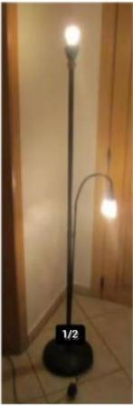 Mooie Retro Metalen Staande Lamp met Leeslamp, Huis en Inrichting, Lampen | Vloerlampen, Ophalen, Zo goed als nieuw, Metaal
