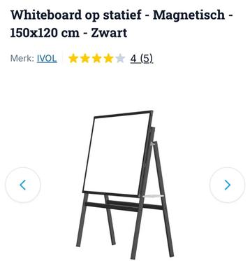 Ongebruikt Whiteboard - Magnetisch - 150x120 cm - Zwart beschikbaar voor biedingen