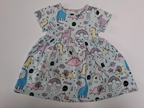 Mt 98 Lichtblauwe jurk met regenboogdieren, Kinderen en Baby's, Kinderkleding | Maat 98, Gebruikt, Meisje, Jurk of Rok, Ophalen of Verzenden