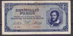 Hongarije 1 miljoen pengö 1945, Ophalen of Verzenden, Hongarije, Los biljet
