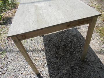 Oude houten tafel van lKEA 120cm-75cm beschikbaar voor biedingen