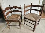 Antieken 'kerkstoelen' met 2 leuningen., Ophalen