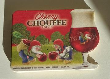bierviltjes van La Chouffe (rouge)  beschikbaar voor biedingen