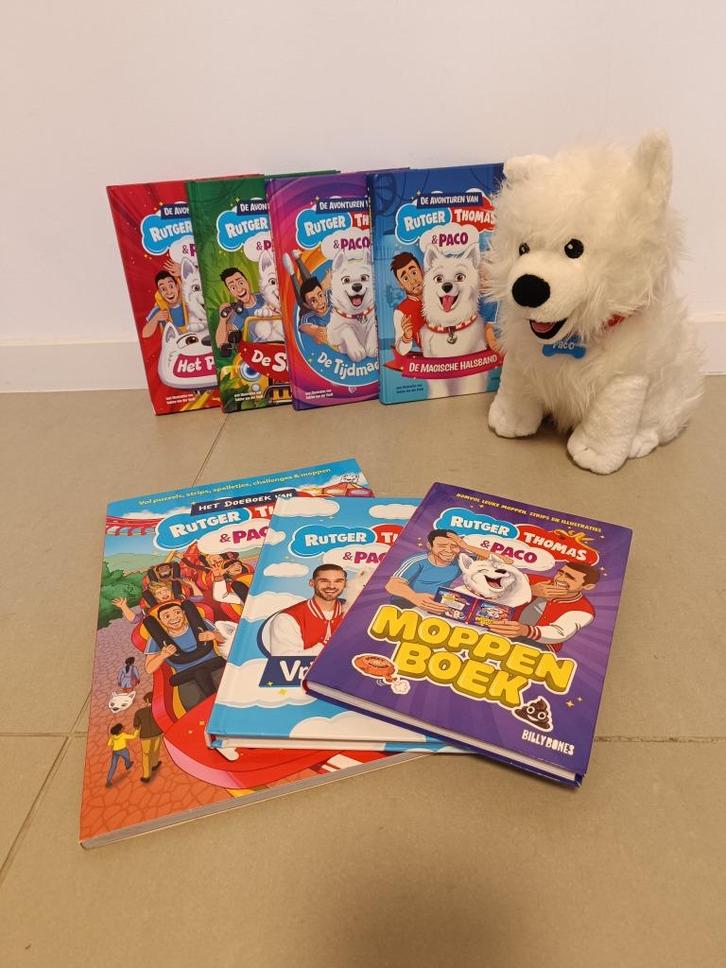 Boekenset van Rutger, Thomas en Paco + knuffel, Boeken, Kinderboeken | Jeugd | onder 10 jaar, Zo goed als nieuw, Fictie algemeen