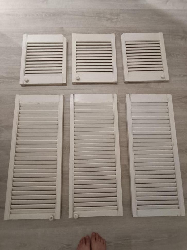 6 persiennes pour volets ou portes de placards, Maison & Meubles, Maison & Meubles | Autre, Utilisé, Enlèvement