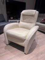 Witte leren fauteuil, Ophalen, Gebruikt, Leer