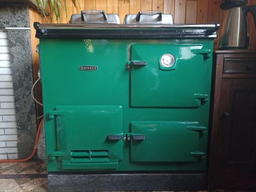 Groene retro Rayburn kookfornuis, Elektronische apparatuur, Fornuizen, Gebruikt, Vrijstaand, Gas, 4 kookzones, 90 tot 95 cm, 60 cm of meer
