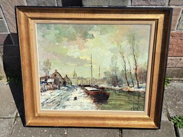 Huile sur toile peniche signe t naes beschikbaar voor biedingen