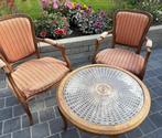 Louis xv quinze koffiesalon, stoelen plus bank en salontafel, Ophalen