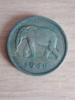 BELGISCH CONGO 2 Francs 1946, Ophalen of Verzenden, Overige landen, Losse munt