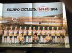 wielerposter 1984 team hueso chocolates vittoria, Verzenden, Gebruikt