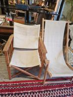 Ancienne chaise de metteur+tissu en jute (4 pièces) +2 chais, Antiquités & Art, Enlèvement