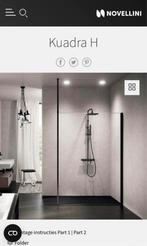 Glas inloopdouche Kuadra H - Novellini met bevestiging, Installatie