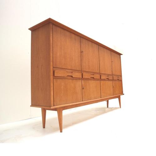 Groot vintage design dressoir wandmeubel jaren '60 '70, Huis en Inrichting, Kasten | Wandmeubels, Verzenden