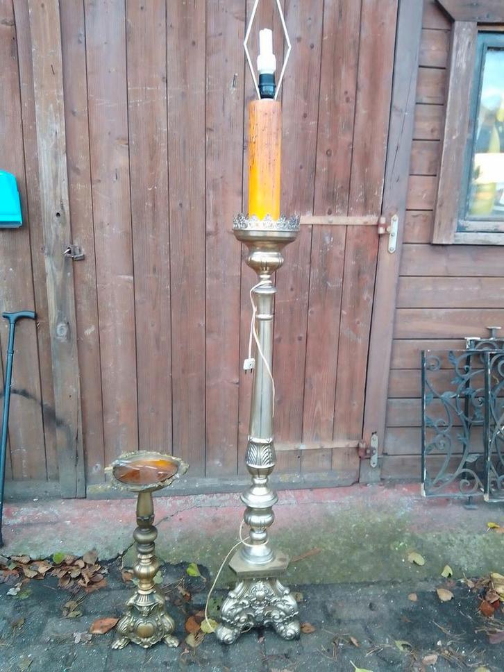 Staande lamp en asbak, Huis en Inrichting, Lampen | Vloerlampen, Ophalen of Verzenden