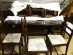 Eettafel + stoelen, Huis en Inrichting, Tafels | Eettafels, Ophalen, Gebruikt, 50 tot 100 cm, Vijf personen of meer