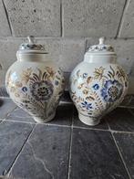 Vintage handgeschilderde vazen kruik antiek vaas Eugenia, Ophalen of Verzenden
