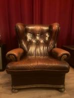 Lederen fauteuil 2 stuks, Ophalen, Zo goed als nieuw