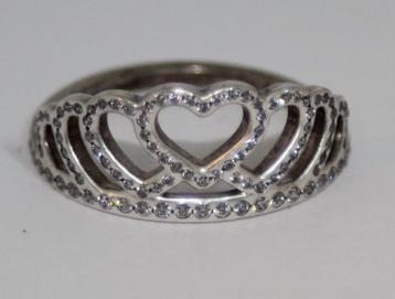 Pandora tiara hartjes ring S 925 ALE 54  beschikbaar voor biedingen