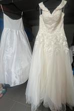 Bruidsjurk met onderkleed en bolero, Trouwjurk, Wit, Zo goed als nieuw, Ophalen