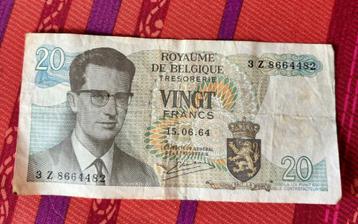 Billet de 20 francs belges