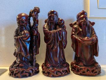 Vintage Red Resin Chinese goden beschikbaar voor biedingen