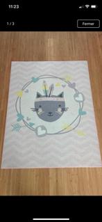 Tapis chambre enfant chat 95x120, 100 à 150 cm, Autres couleurs, Enfant, Enlèvement