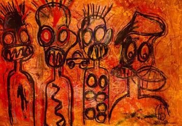 INDRUKWEKKEND GROOT KUNSTWERK VAN DE WERELBEROEMDE ABOUDIA  beschikbaar voor biedingen