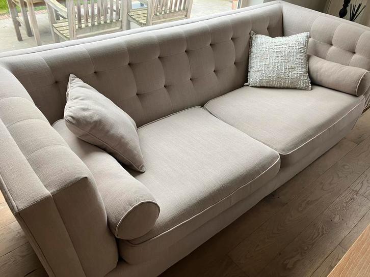 Salon Charell zandkleurig, Huis en Inrichting, Zetels | Zetels en Chaises Longues, Gebruikt, Tweepersoons, 200 tot 250 cm, 75 tot 100 cm