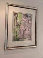 Pablo Picasso " Nu au miroir ", Antiquités & Art, Enlèvement ou Envoi