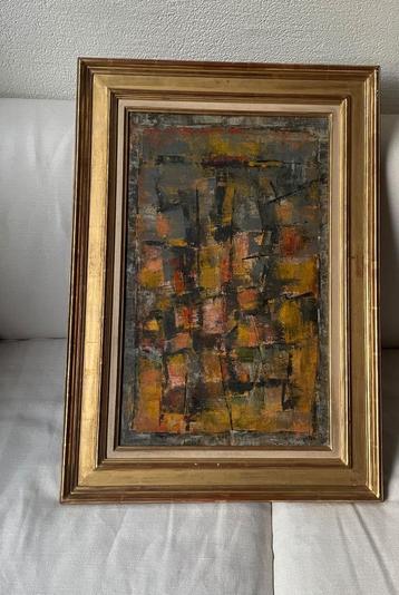 Olie verf schilderij op paneel  uit 1957 beschikbaar voor biedingen