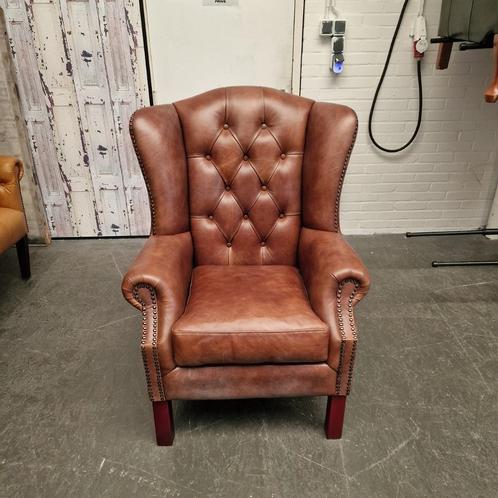 Chesterfield Gloucester Fauteuil – SC-Tan Leer, Antiek en Kunst, Antiek | Meubels | Stoelen en Sofa's, Ophalen