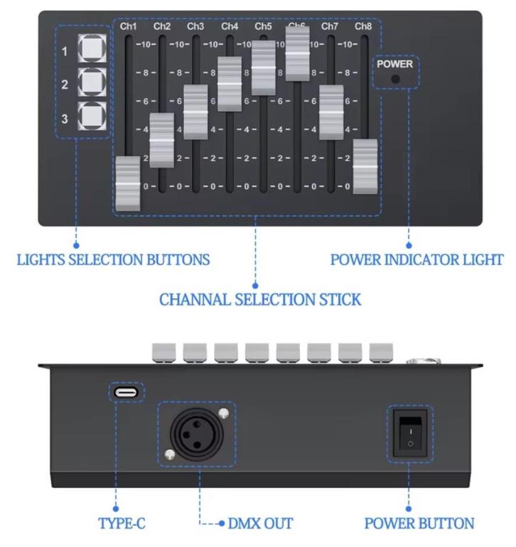 Nieuwe First Class 24ch Dmx controller Met Batterij, Muziek en Instrumenten, Licht en Laser, Nieuw, Licht, Geluidgestuurd, Kleur