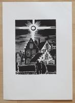 Houtsnede Frans Masereel: Brugge -  de Rozenhoedkaai, Antiek en Kunst, Kunst | Etsen en Gravures, Verzenden