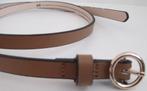 Lederen riem bruin/beige h&m breed 1 cm lang 90 cm, H&M, Minder dan 3 cm, 80 tot 90 cm, Bruin