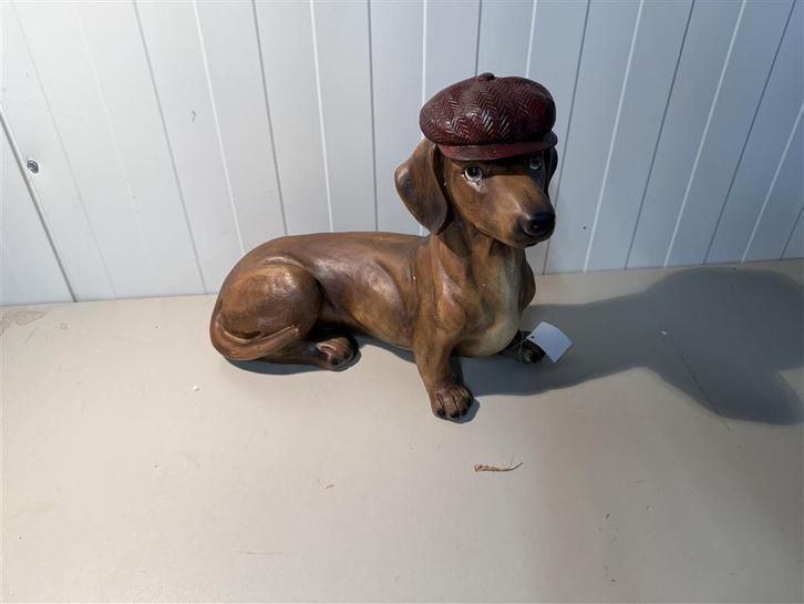 Simon de teckel worsthond beeld ornament, Verzamelen, Beelden en Beeldjes, Zo goed als nieuw, Ophalen of Verzenden