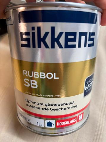 Sikkens rubbol SB zuiver witte (ral 9010) lak 1liter beschikbaar voor biedingen