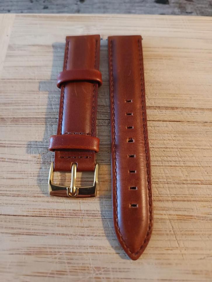Horlogebandje in horween leder 19mm, Handtassen en Accessoires, Overige Accessoires, Ophalen of Verzenden