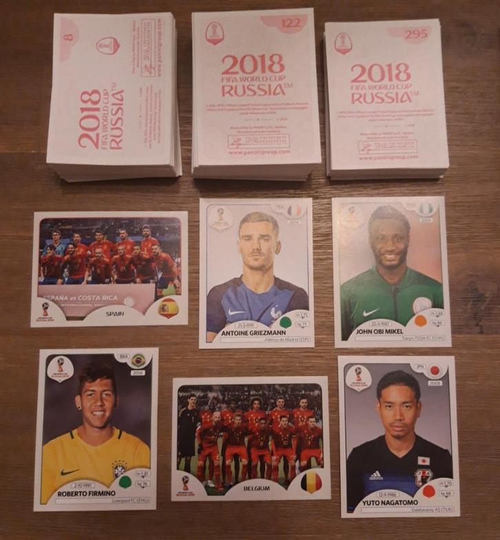 Panini World Cup 2018 stickers (roze achterkant), Verzamelen, Stickers, Nieuw, Sport, Ophalen of Verzenden