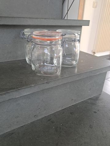 Vintage steriliseerbokalen/inmaakpotten 750 ml vierkantig beschikbaar voor biedingen