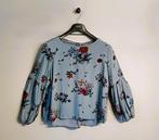 Jeans blouse met bloemen print, Taille 42/44 (L), Enlèvement ou Envoi, Comme neuf, Bleu