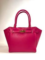 Leren handtas in rijke kleren, Handtassen en Accessoires, 20 tot 30 cm, Ophalen of Verzenden, Uitschuifbare handgreep, Nieuw