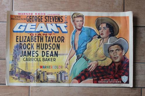 filmaffiche James Dean Giant 1956 filmposter, Verzamelen, Posters, Gebruikt, Film en Tv, A1 t/m A3, Rechthoekig Liggend, Ophalen of Verzenden