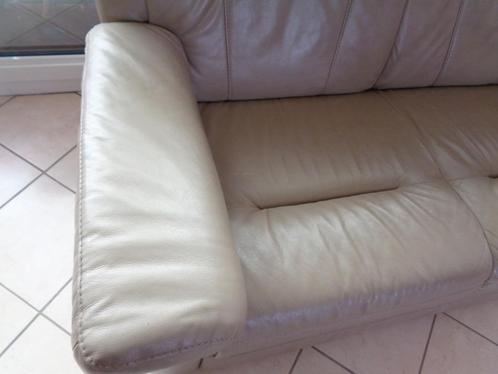 Canapé confortable beige 3 pièces, Huis en Inrichting, Zetels | Zetels, Gebruikt, Driepersoons, Overige materialen, Ophalen