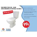 Pack complet WC à poser blanc - Toilette, Bricolage & Construction, Sanitaire, Envoi, Neuf