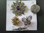 broches, 4 tot 7 cm, Ophalen of Verzenden, Zo goed als nieuw, Zilver