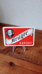 Brasserie bière ancienne carte à jouer Krüger Export #3, Collections, Panneau, Plaque ou Plaquette publicitaire, Comme neuf, Autres marques